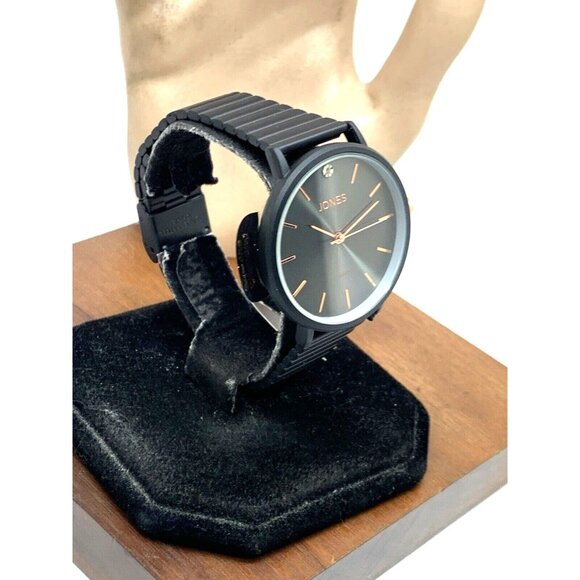 Jones Women's Watch 13944B-42-G02 Quartz Diamond Black Steel Rubber Band… - Picture 14 of 14